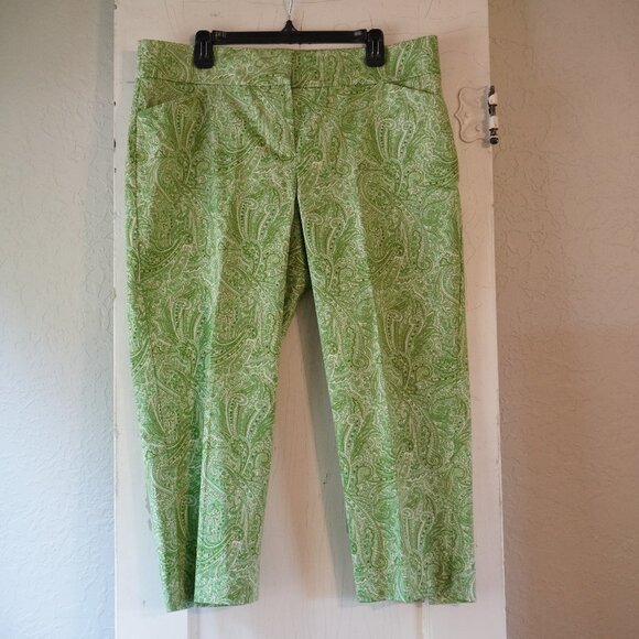 Talbots Paisley Crop Capri - Picture 1 of 11